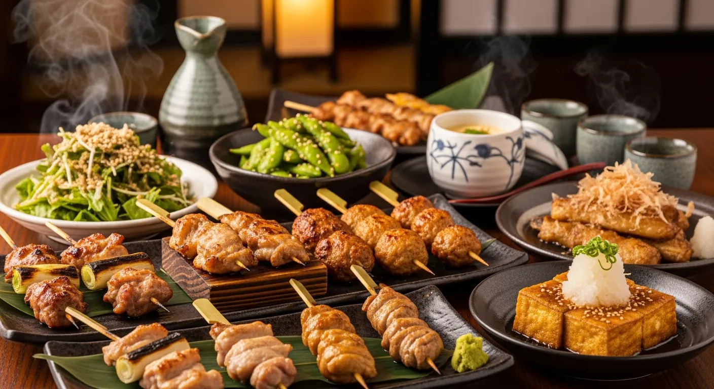 宴会・パーティーで焼き鳥を楽しむ様子