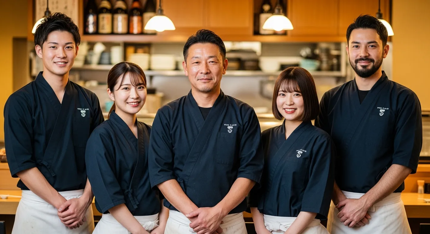 焼き鳥を焼くスタッフの様子